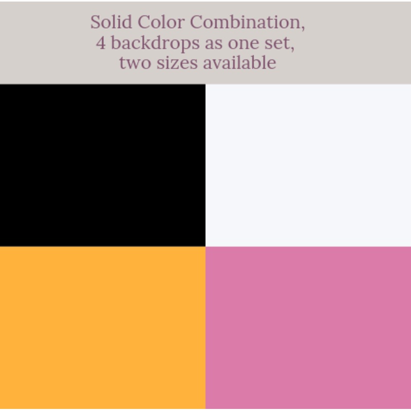 Solid Color combination backdrops for photography( 4 backdrops in total ) 3'w X 5'h ft(1x1.5m)