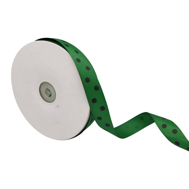 ARIA DOTS | GREEN WITH BLACK | 20MM | 45MTR