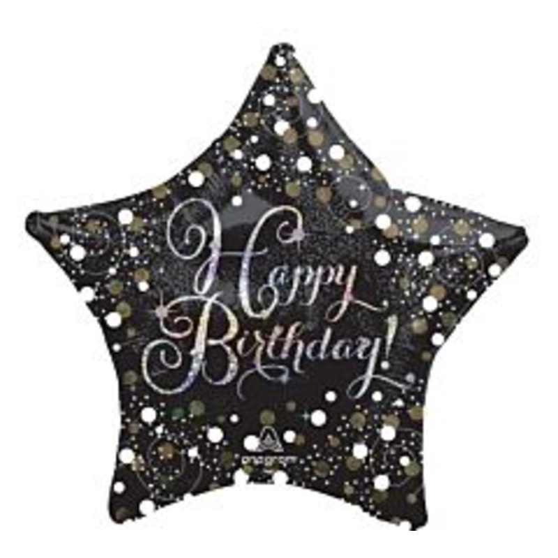 #026 Sparking Birthday Star 28in Supershape