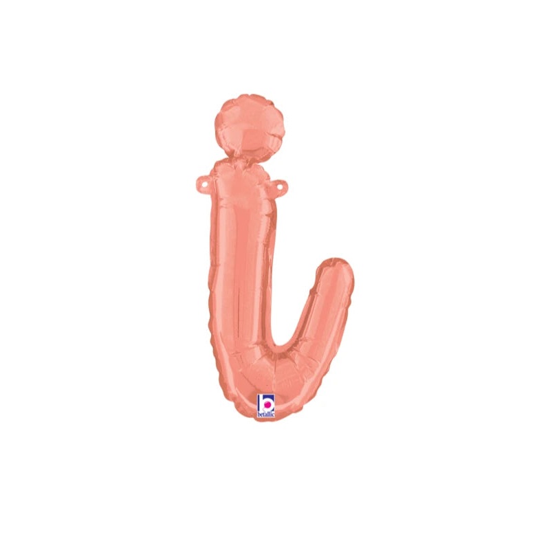 Rose Gold I Script Letter 07092