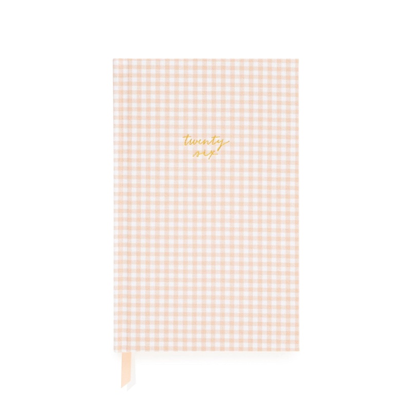 2026 Pink Gingham Small Bound Agenda