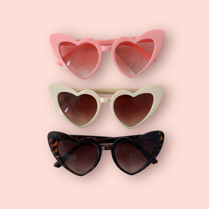 Adults Heart Shape Sunglasses ONE SIZE Assorted