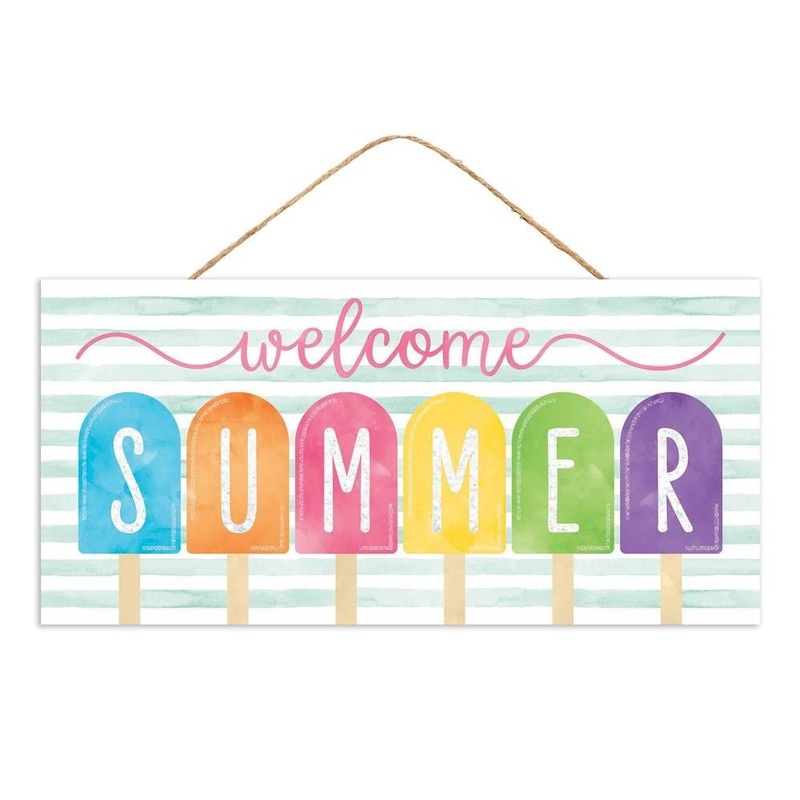 12.5" Welcome Summer Popsicle Sign