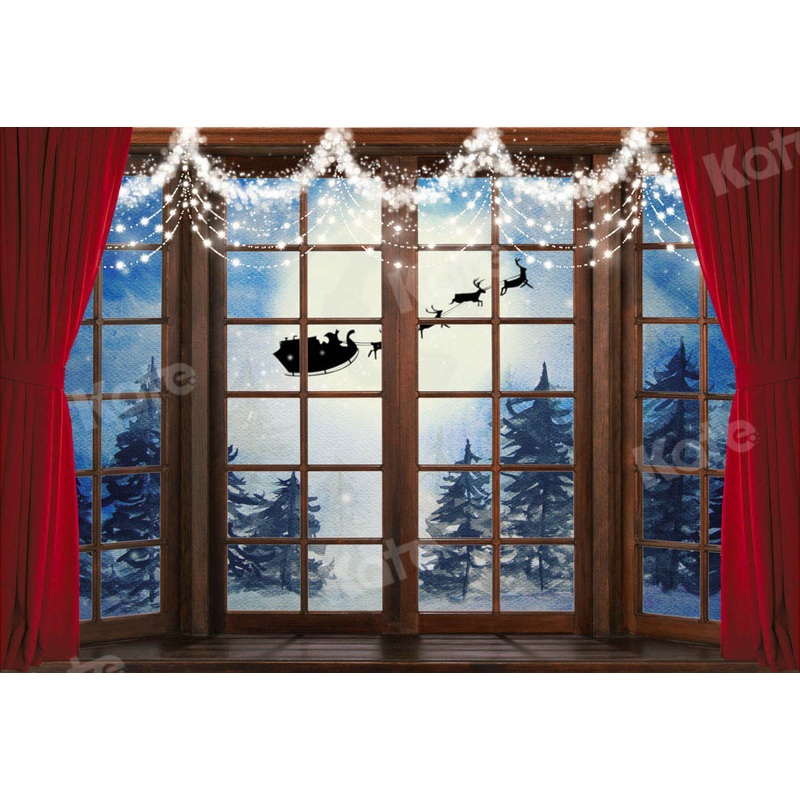 Kate Winter Woods Backdrop Snow Scene Christmas Designed by Chain Photography 5x3ft - newborns and babies Microfiber (Printed)