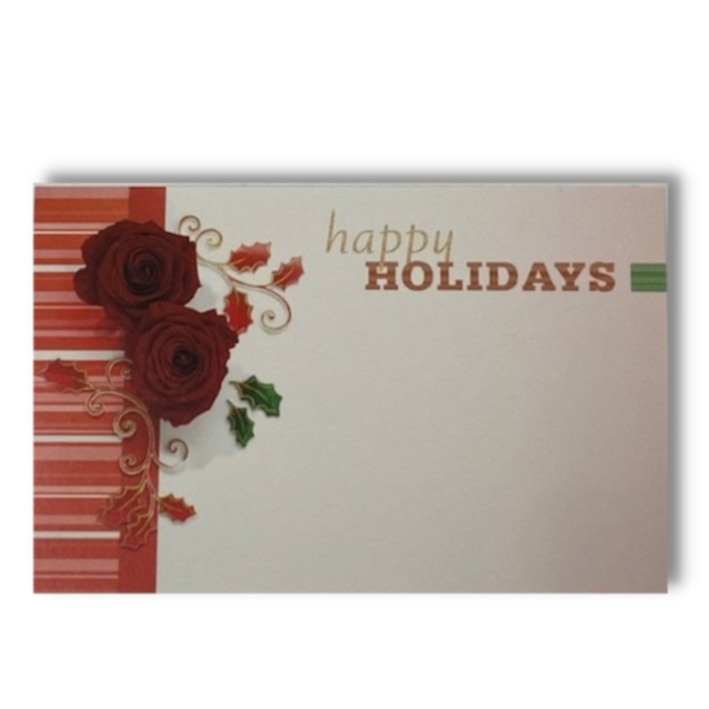 Happy Holidays Roses Enclosure Cards | 50 Count | Clearance - While Supplies Last