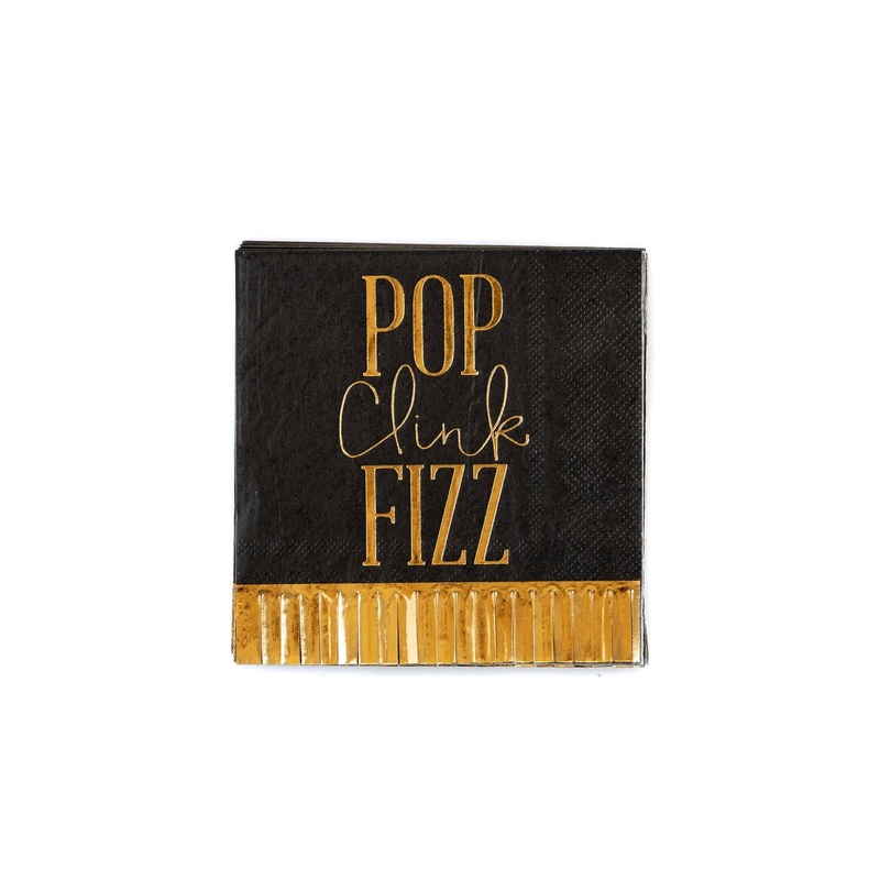Pop Clink Gold & Black Napkins
