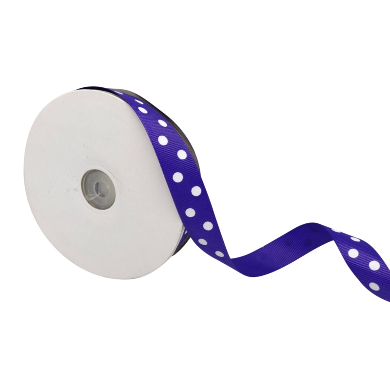 ARIA DOTS | DEEP PURPLE WITH WHITE | 20MM | 45MTR