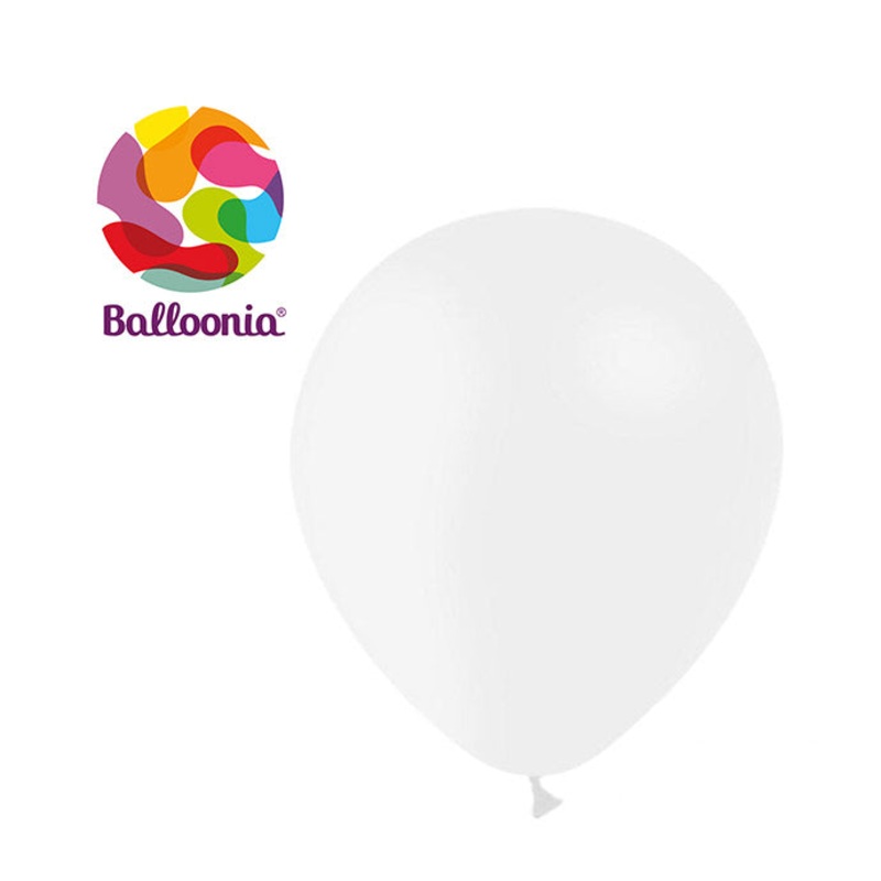 Balloonia 12" Latex White 100ct