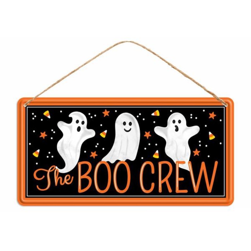 12" Tin Boo Crew Ghost Sign