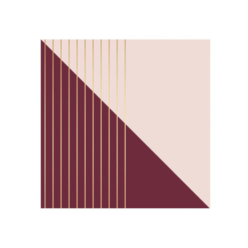 Maroon Pink Colorblock Napkins