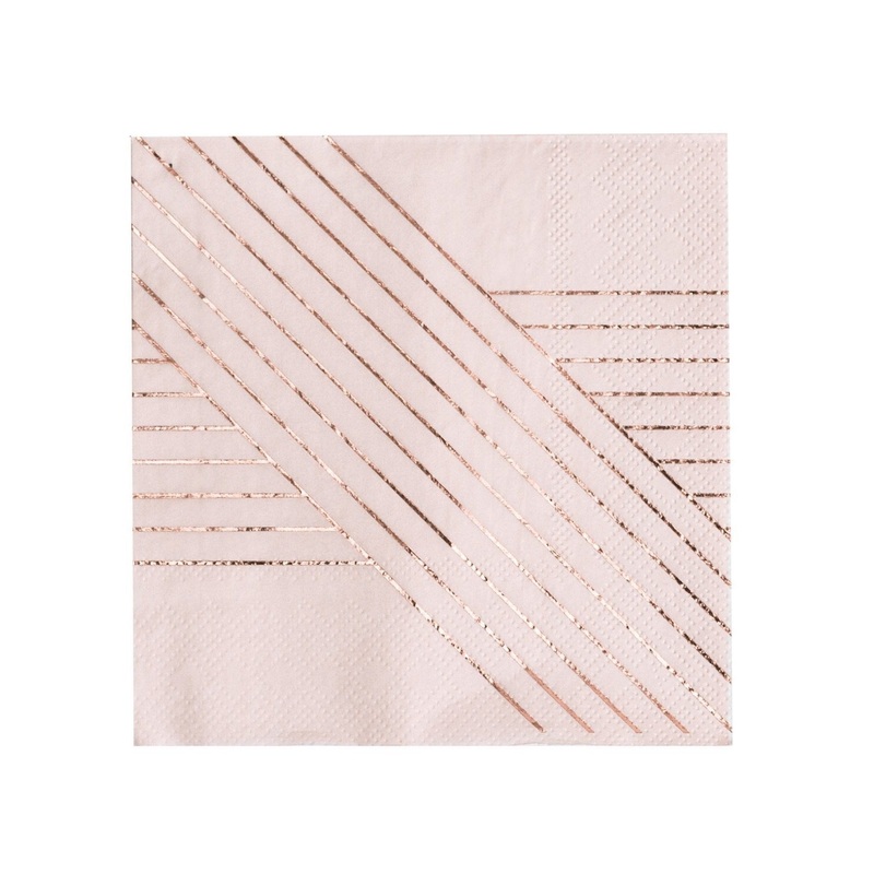 Pale Pink Striped Napkins