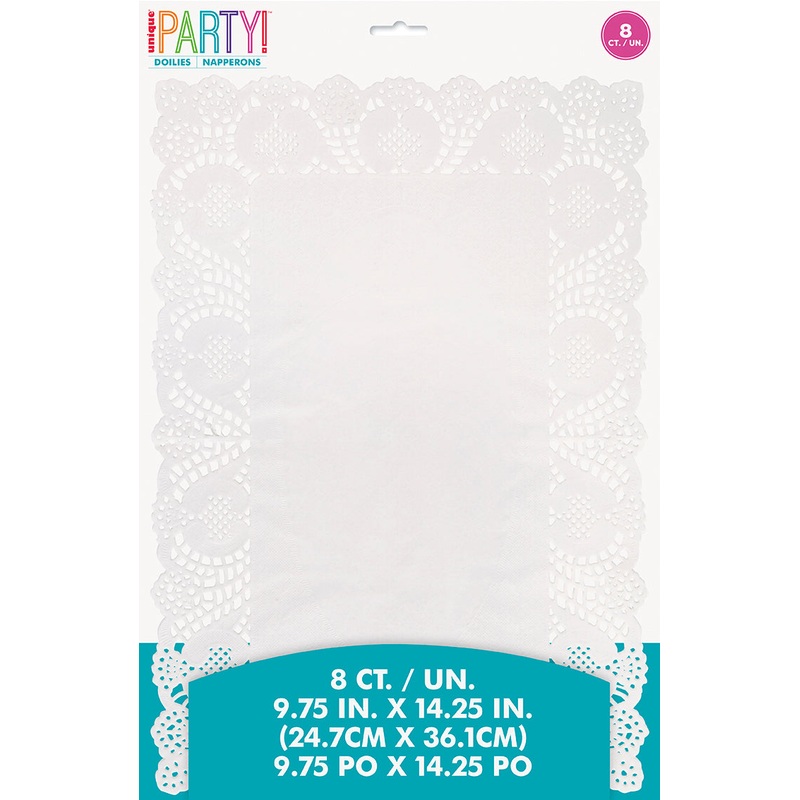 White Placemat Doilies 8ct