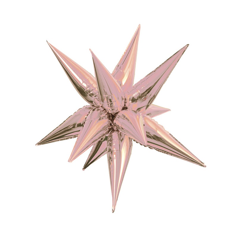 12 Point Large Star-burst - Rose Gold (air-fill Only) 27 Balloon