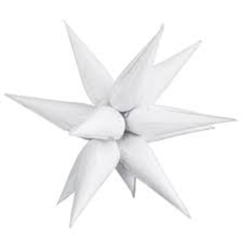 White Starburst 40 Balloon