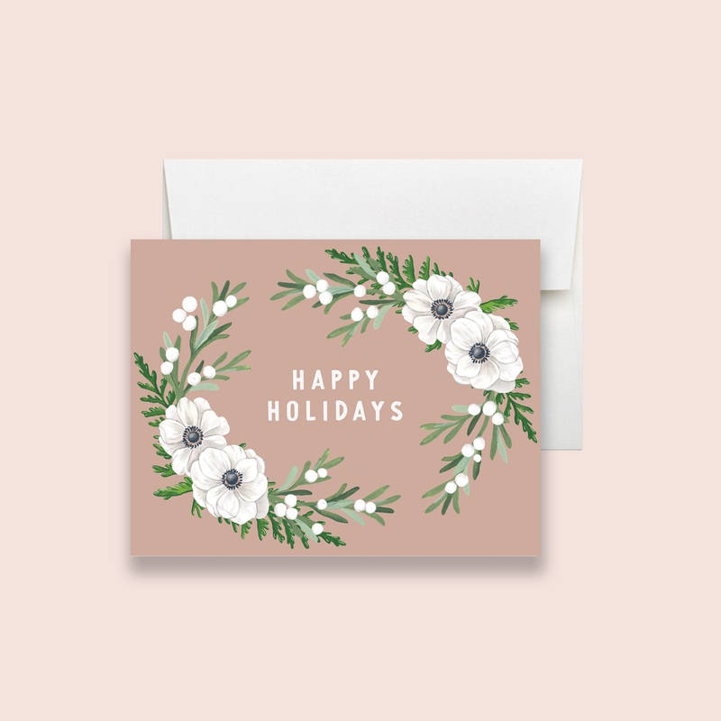 Anemone Holiday Greeting Card