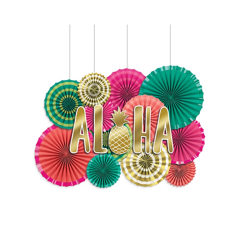 You had Me At Aloha Paper Fan Decorating Kit | 17ct
