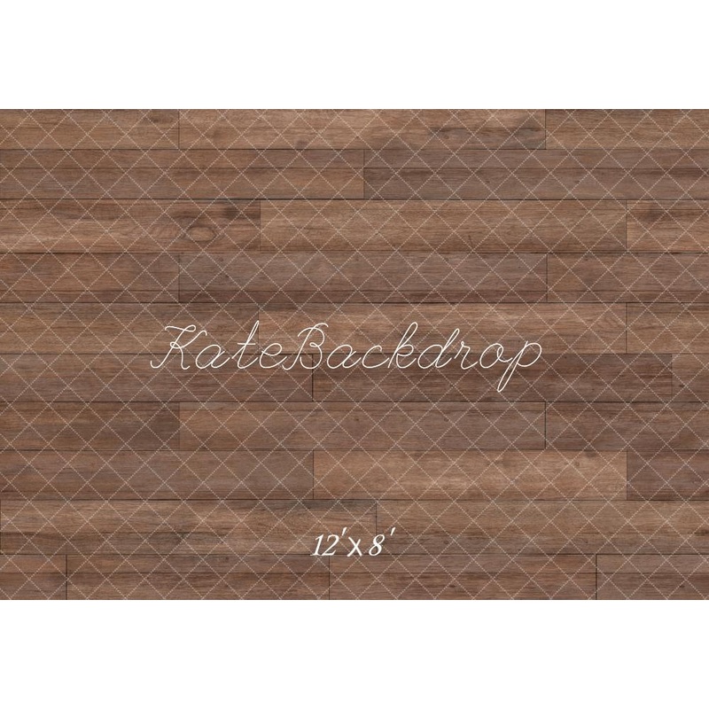 Kate Brown Wooden Floor Backdrop Designed by Kate Image Microfiber (Printed) 7x5ft(2.2x1.5m)