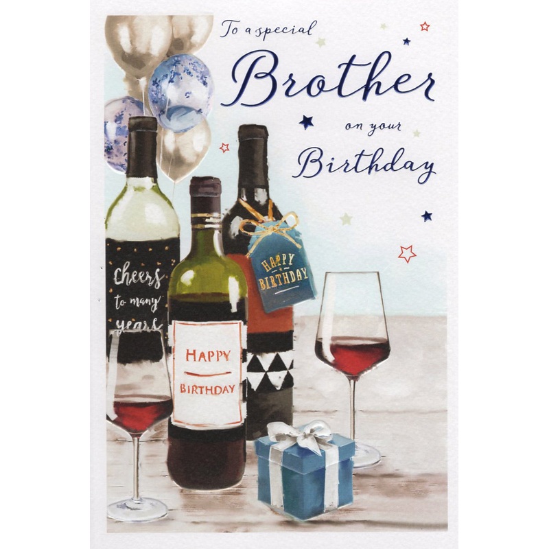 Brother Birthday Card - Essence Wine Design