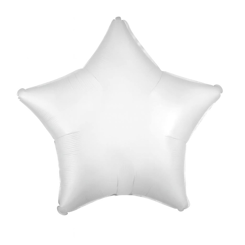 Custom Image White Mylar Star Balloon 18" | 1ct