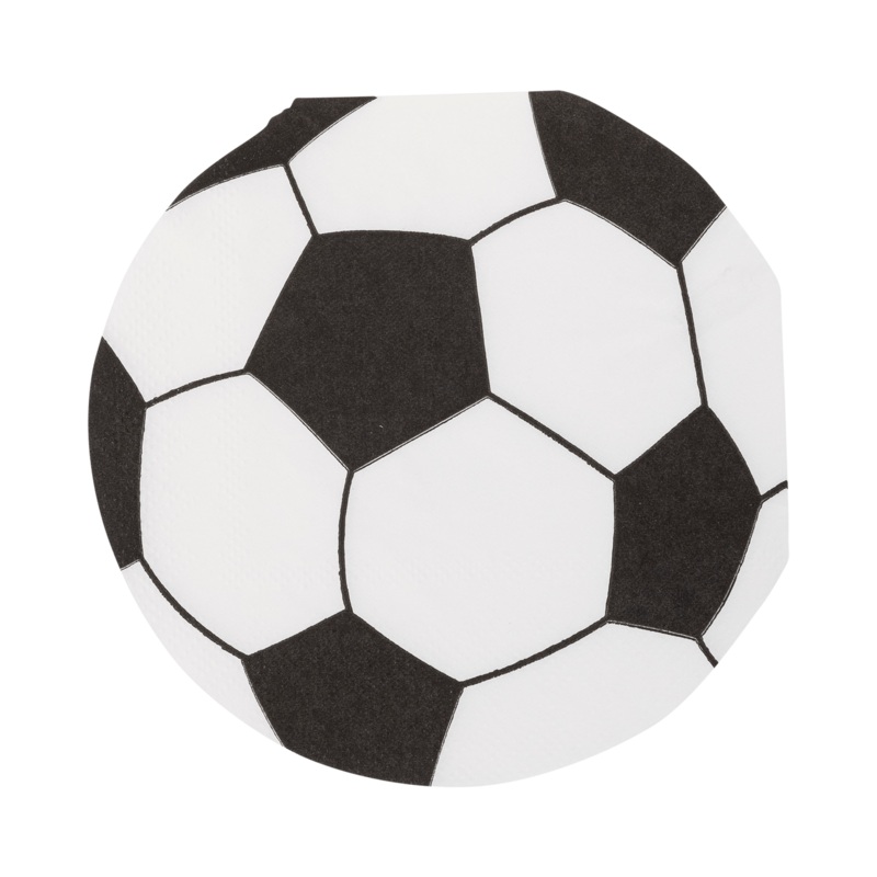 Soccer Ball Shaped Paper Cocktail Napkin | 24 ct