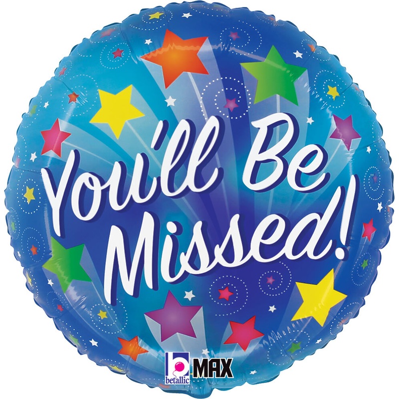 You'll be Missed Stars 18" Balloon