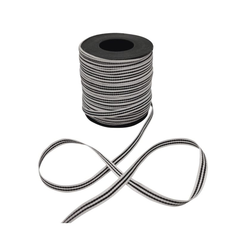 VEGA STRIPES | WHITE & BLACK | 06MM | 50MTR