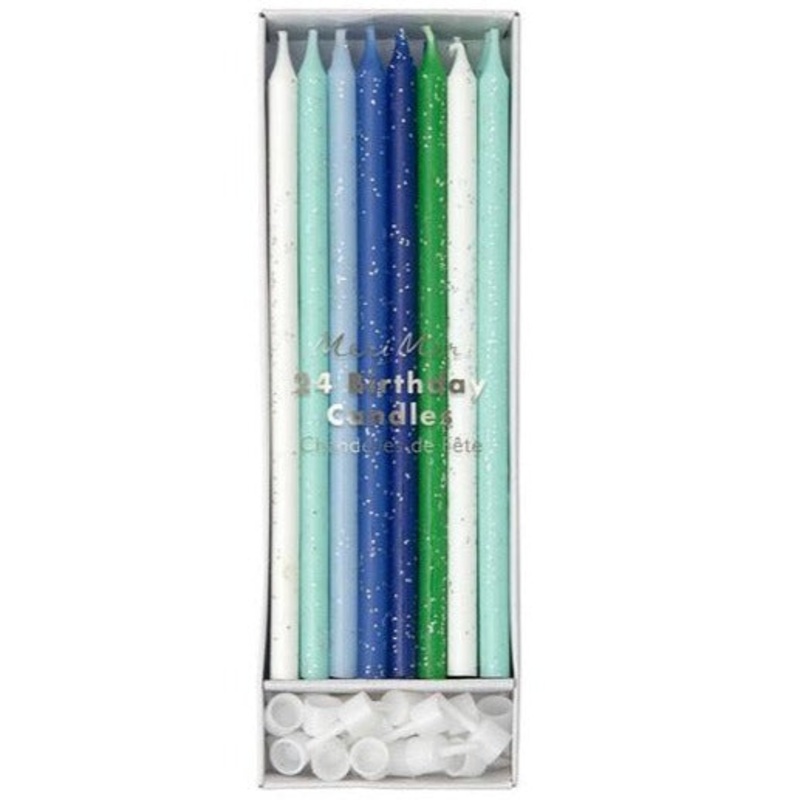 Blue Green Candles