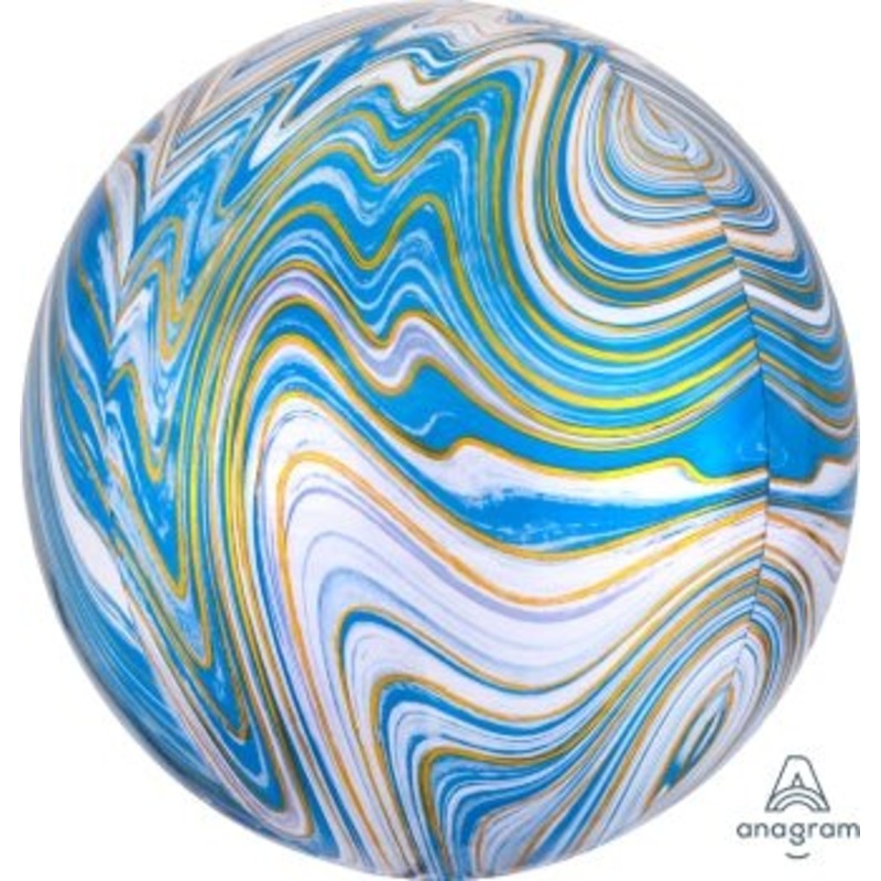 Blue Marblez Orbz Balloon 15" | 1ct