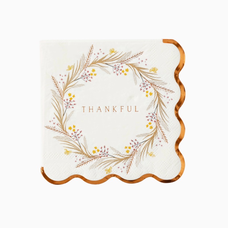Thankful Wreath Napkins