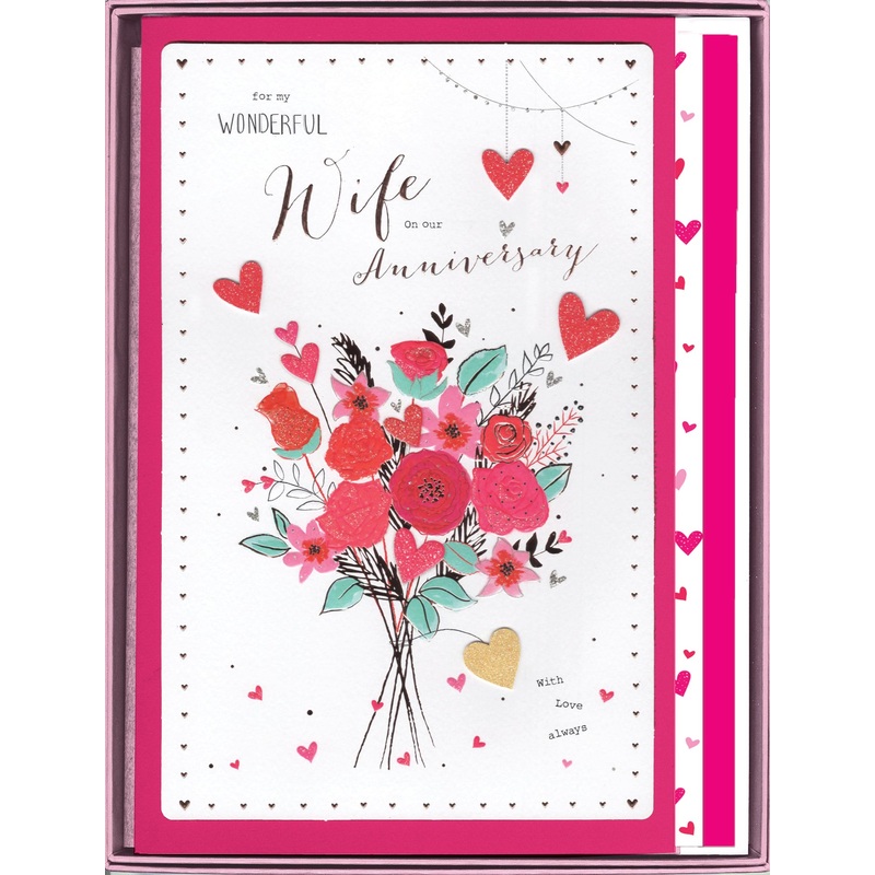 Wife Anniversary Large Boxed Card