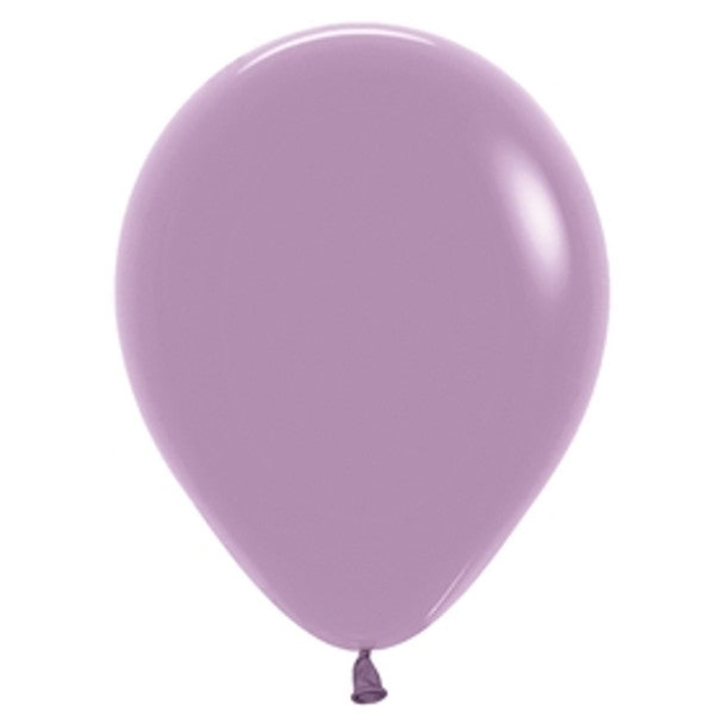 11" Sempertex Pastel Dusk Lavender Inflated with Helium and Ribbon