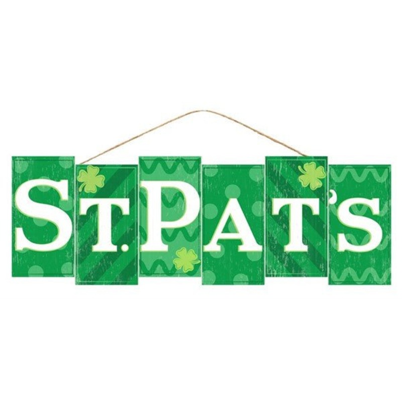 14" St. Pats Block Sign