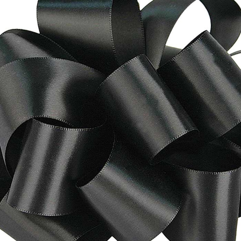 #16 Offray Double Face Satin Ribbon - 2 1/4 Inches Wide | 1 Spool Black (2 1/4" x 50 Yards)