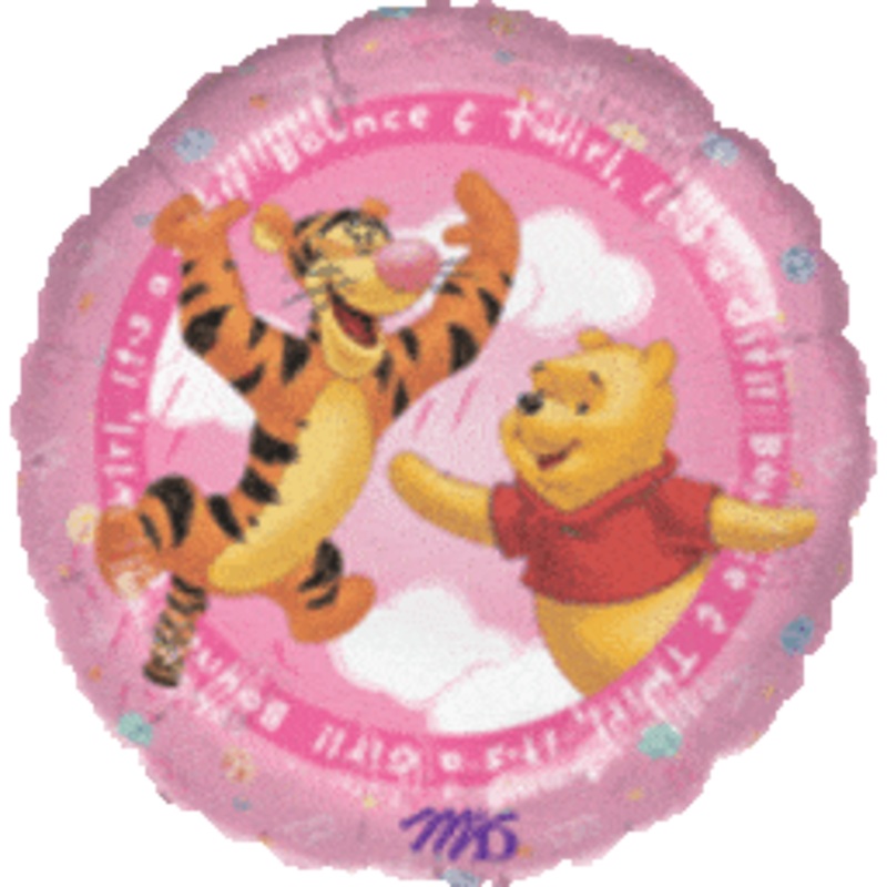 18" Pooh Its A Girl Foil Balloons