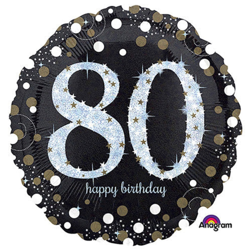 80th Sparkling Birthday 18 Balloon