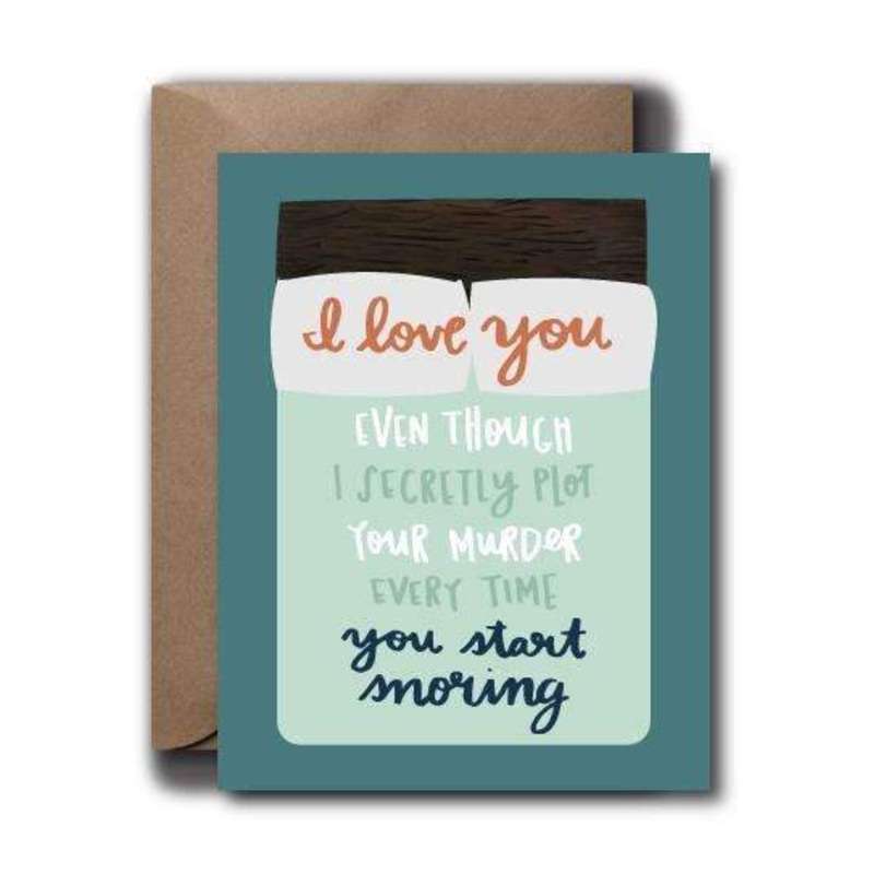Snoring Love Greeting Card