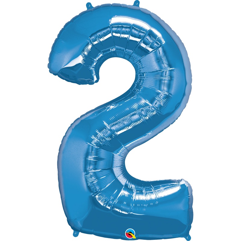 34" Number 2 Blue