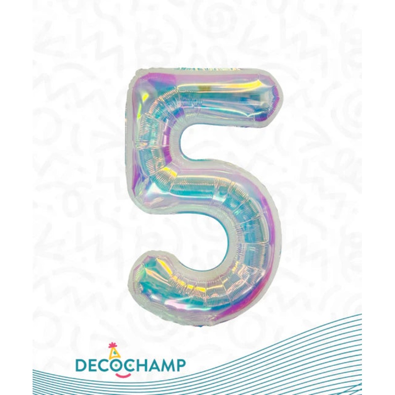 Deco Number 5 Iridescent