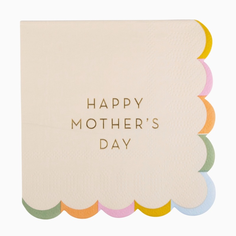 Happy Mother's Day Scallop Napkins
