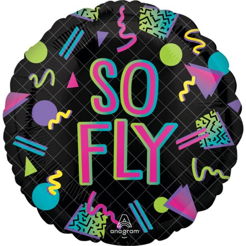 90s Party Neon So Fly 18 Balloon