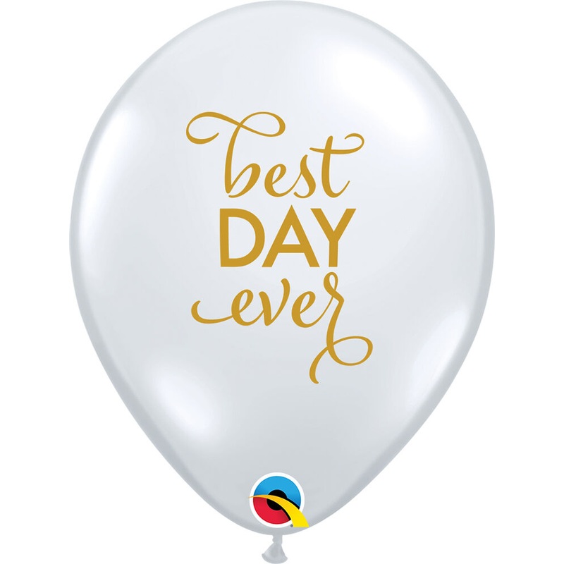 Best Day Ever - Clear 11 Latex Balloons (50 count)