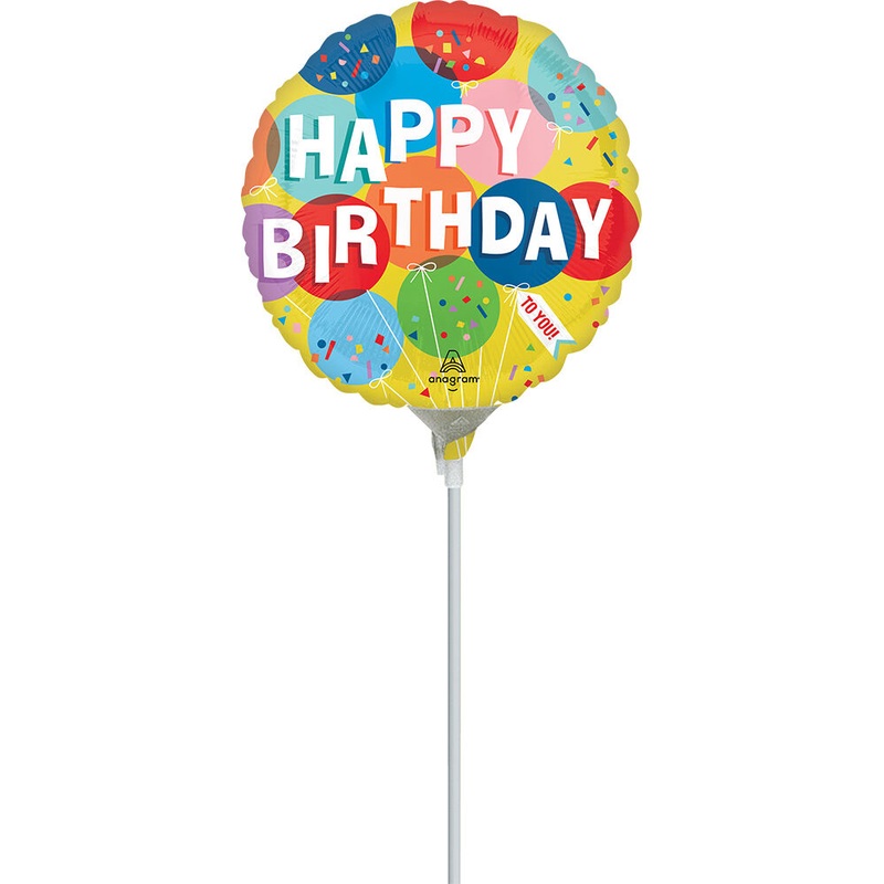 9" Sunny Balloons Birthday