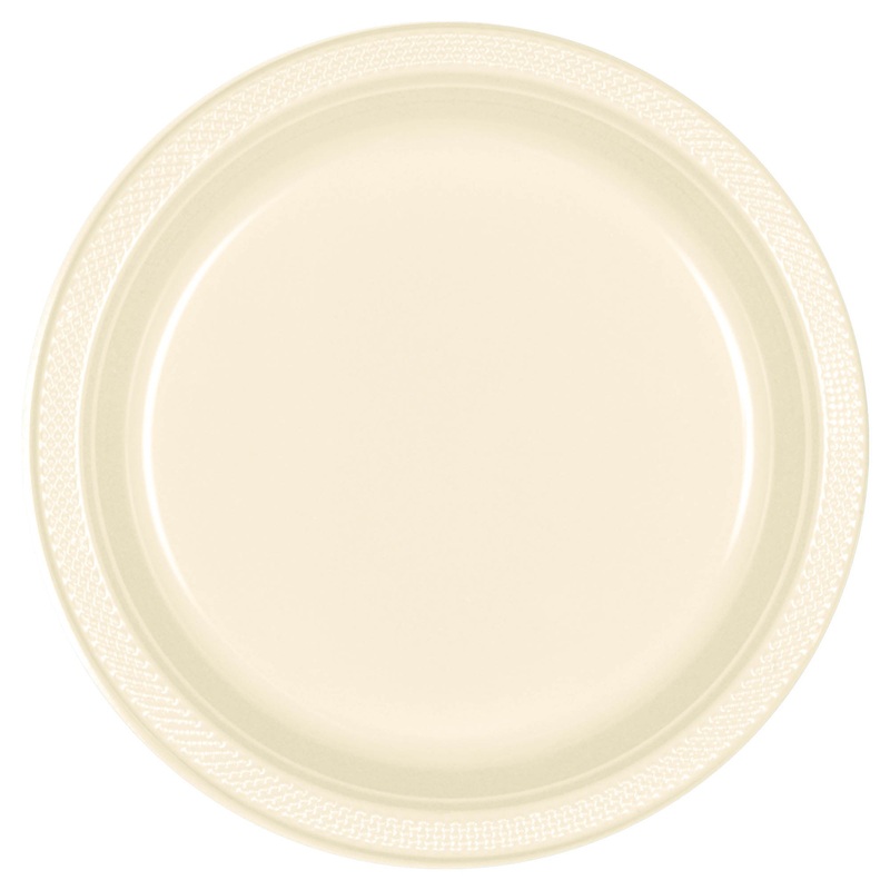 Vanilla Creme Plastic Plates 10 (20 count)