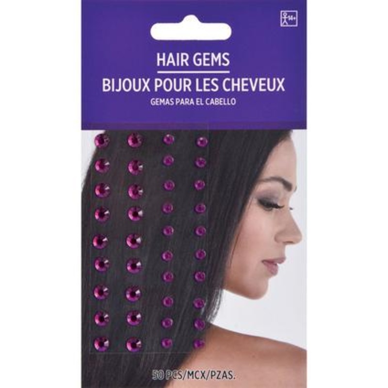 Purple Hair Gems | 50 pc
