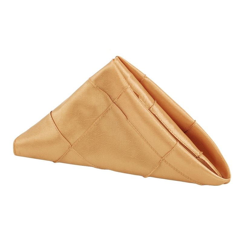 Pintuck Napkin 20"x20" - Gold