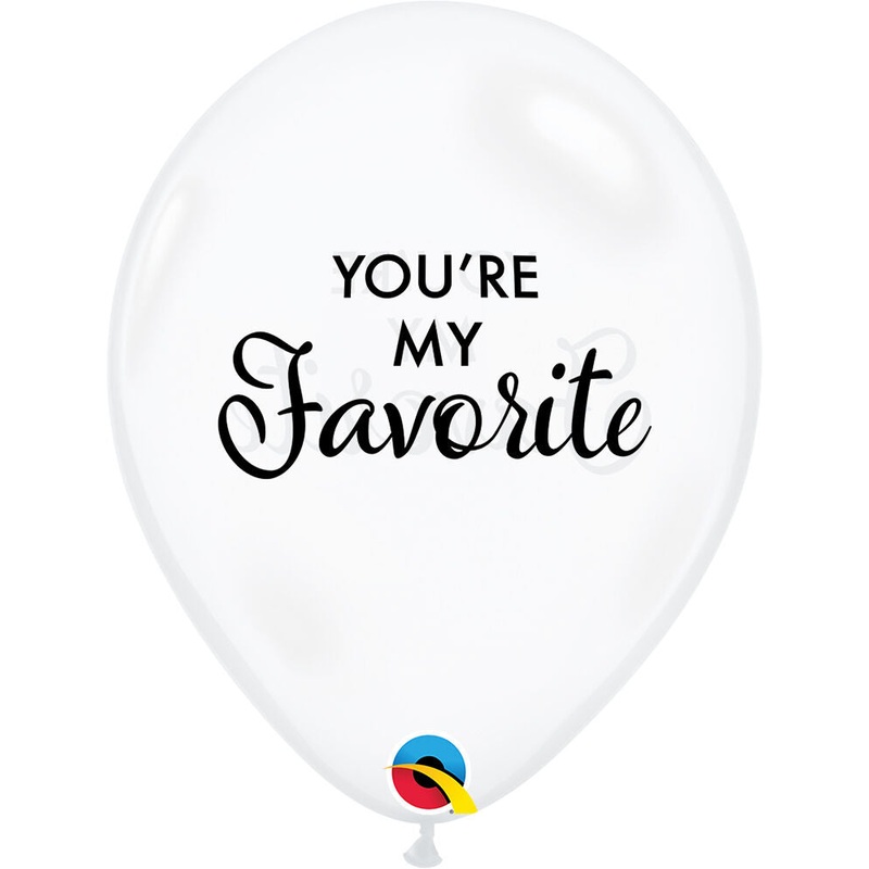 Simply You're My Favorite Clear 11 Latex Balloons (50 count)