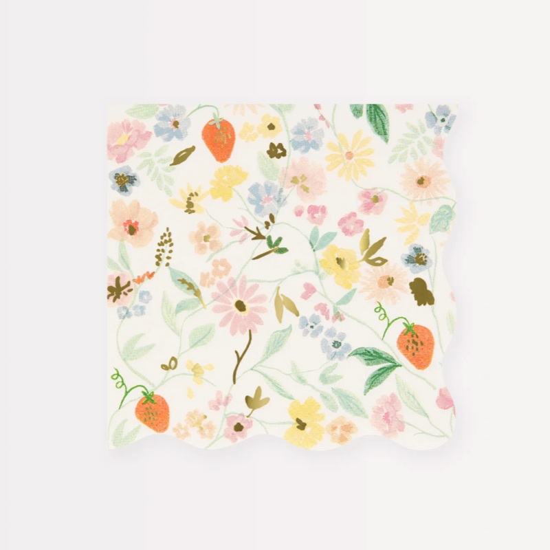 Elegant Floral Small Napkins