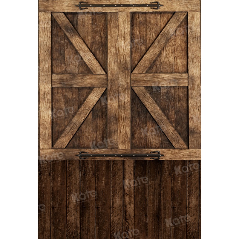 Kate Wood Barn Door Backdrop for Photography 5x7ft(1.5x2.2m) Microfiber (Printed)