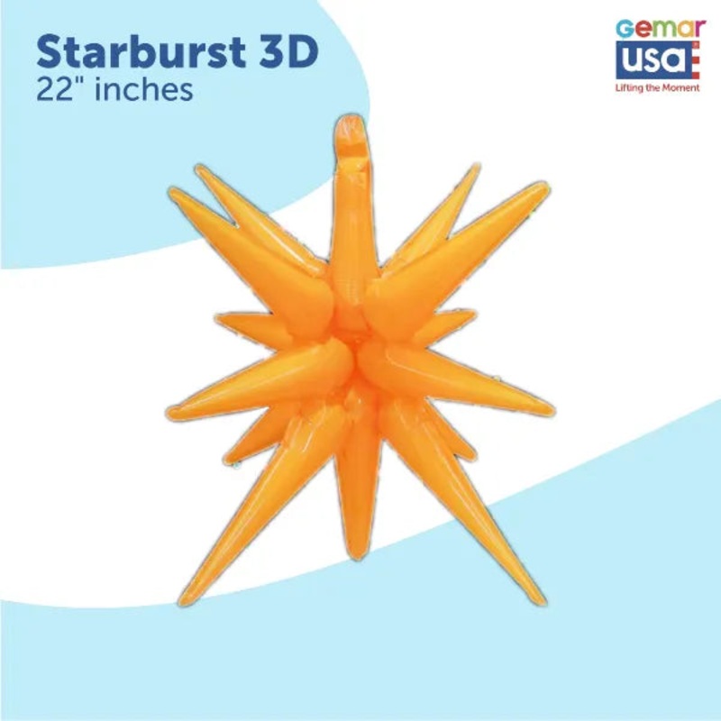 Starburts Balloon Orange 26678 - 22 in