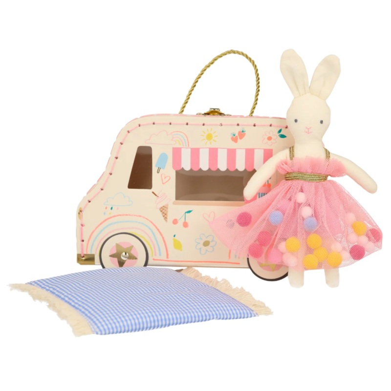 Ice Cream Van Bunny Mini Suitcase Doll